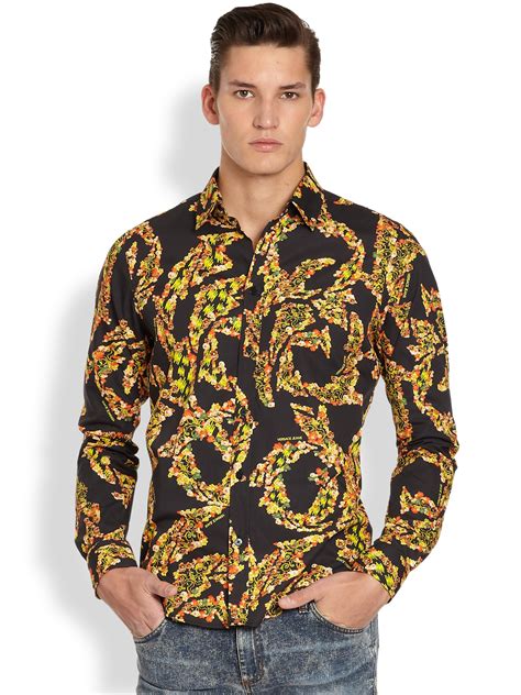 men's shirts versace|Versace denim shirt.